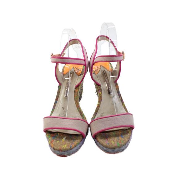 Sophia Webster Womens Slingback Espadrille Wedge Sandals Multicolor Size 7 - Picture 2 of 4